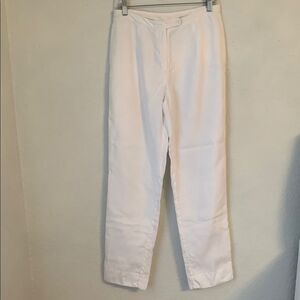 Sportscraft Australia White Linen Classic Style Women’s Pants Size 12